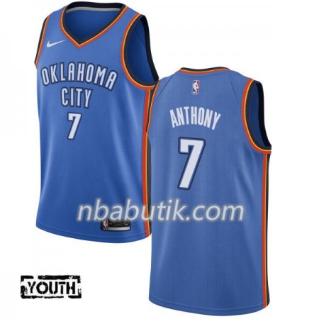 NBA Børn Trøje Oklahoma City Thunder Carmelo Anthony 7 Nike 2017-18 Blå Swingman NBA Børn Trøje Oklahoma City Thunder Carmelo Anthony 7 Nike 2017-18 Blå Swingman